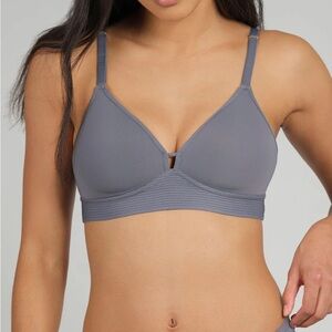 Lively Women’s 34B Spacer Lightly Padded Wireless Bra in Smoke